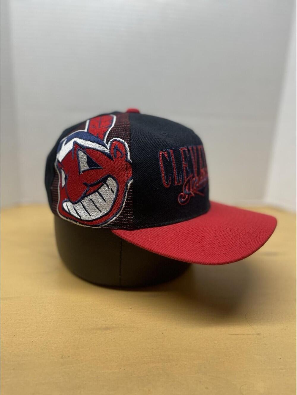 Cleveland Indians Sports Specialties Black Dome Laser Snapback Hat Cap Big Logo